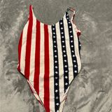 Hollister  Red and White Striped USA 🇺🇸 Swimwear Photo 0