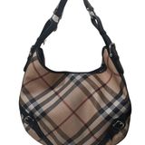 Burberry High Quality Shoulder Bag Tan SuperNova Check Large Larkin Hobo Photo 0