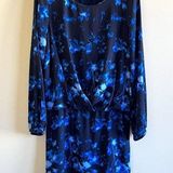 Vince Camuto DROP WAIST LONG SLEEVE NAVY BLUE DRESS WOMENS SIZE M LINED … Photo 0