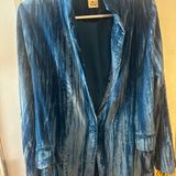 Velvet Blazer Blue Size L Photo 0