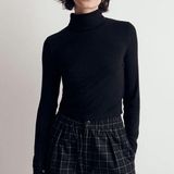 Madewell  ribbed supercropped turtleneck top Photo 0