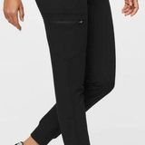 FIGS Women’s Zamora Jogger Scrub Pants Pull On Drawstring in Black L Photo 0