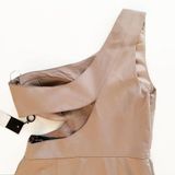 Black Halo Women’s XS Kylie Mini One Shoulder Walnut Cocktail Dress Photo 0