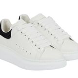 Alexander McQueen Leather Platform Sneakers in White Blue 39 New With Box Womens Photo 0