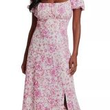 London Times Floral Pink Midi Dress Photo 0