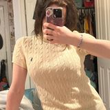 Polo Ralph Lauren White Cable Knit Sweater turtle neck Size L Photo 0