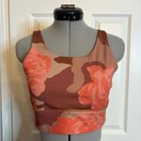 Aerie  Offline Goals Longline Floral Beige Camo Sports Bra Size Small Photo 0
