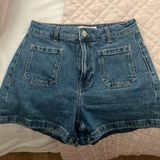 Mango Medium Wash Denim Shorts Photo 0