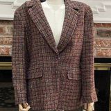 Anne Klein II vintage red plaid blazer / 8 / Excellent condition Photo 0