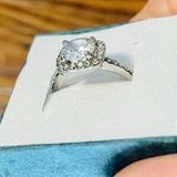 Diamond CZ Silver Ring Size 7 NEW Photo 0
