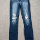 Buckle BKE Billie Slim Fit High Rise Skinny Jeans Women's 25 Distressed Blue Photo 0