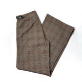 Lilly Pulitzer White Tag Brown Academia Plaid Wide Leg Trousers Photo 0