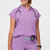 FIGS  Lilac Dawn Rafaela Scrub Top and Zamora Joggers Set Size XS Limited Edition Photo 0