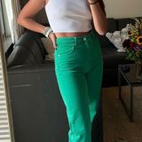 ZARA Green  Jeans Wide-Leg Photo 0