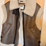 ZARA  faux suede fur vest Photo 0