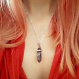 Amethyst Gemstone Necklace Purple Photo 0