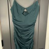 Lulus Teal Cut Out Bodycon Dress Photo 0