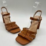 Journee Collection  Sandals Womens 7 Brown Gibssen Heeled Open Toe Blocked Heel Photo 0