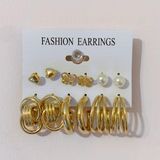 Boutique 6 Piece Gold Earring Set - Indie Set Photo 0
