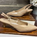 Bella Vita Kitten Heel Pumps - Scarlett II Nude Patent Size 9W Photo 0