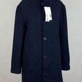 ZARA Navy Blue Pea Overcoat NWT Photo 0