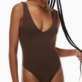 Aritzia Babaton Contour Brown Bodysuit Photo 0
