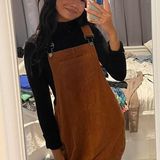 Rue 21 Burnt Orange Corduroy Overall Dress Photo 0