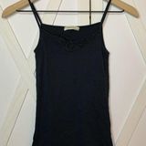 Ragdoll LA Size XS Black Ribbed Cami Tank Embroidered Y2K Photo 0