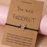 Head Exquisite Tiny Cat  Design Hollow Bracelet Photo 0