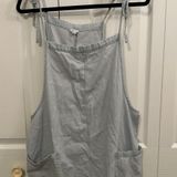 Aerie Chambray Overall Shorts Photo 0