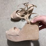 Steve Madden Nude Suede Platform Heels Photo 0
