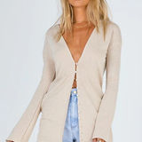 Princess Polly  Macy Cardigan Beige size 4 Photo 0