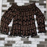 Miss Me Off Shoulder Velvet Arrows Top Photo 0