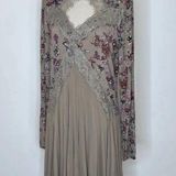 Gypsies & Moondust Floral Lace Trim Tunic Dress  Photo 0