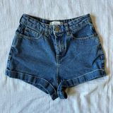 Mango MNG  rolled denim jean shorts womens 2‎ mini shorts Photo 0