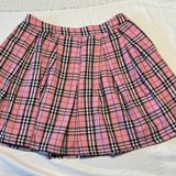 Hot Topic Pink Plaid Pleated Skirt from Size Small Photo 0