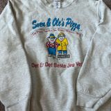 Fruit of the Loom Vintage Sven and Oles Pizza Minnesota Crewneck Gray  Photo 0