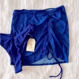 Aurelle Swim NWT Cosmo Bikini Bottoms And Ruched Skirt Photo 0