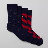 Polo Ralph Lauren Pheasant & Stripe Crew Sock 2-Pack NWT Photo 0