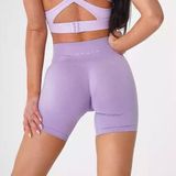 NVGTN NWT Large Lilac Pro Shorts Photo 0