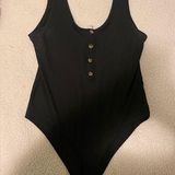H&M  Ribbed black tank bodysuit Photo 0