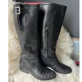 Ralph Lauren  Black Leather Knee-High Boots size 8.5 Photo 0