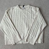 H&M cream cableknit sweater Photo 0