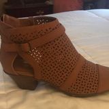 Easy Street Brown Low Heeled Booties Photo 0