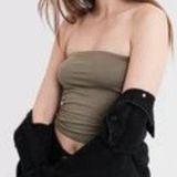American Eagle Army Green Tube Top  Photo 0