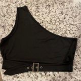 SheIn One Shoulder Crop Top Photo 0