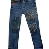 Pilcro and the Letterpress Pilcro Jeans Women Size 25 Petite Hyphen Patchwork Denim Boho Grunge Cottage Photo 0