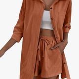 Zeagoo  Burnt Orange Matching Set Photo 0