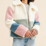 Vigoss NWT  Colorblock Fuzzy Jacket Photo 0