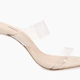 Schutz Cream And Tan Clear Schulz Heels Photo 0